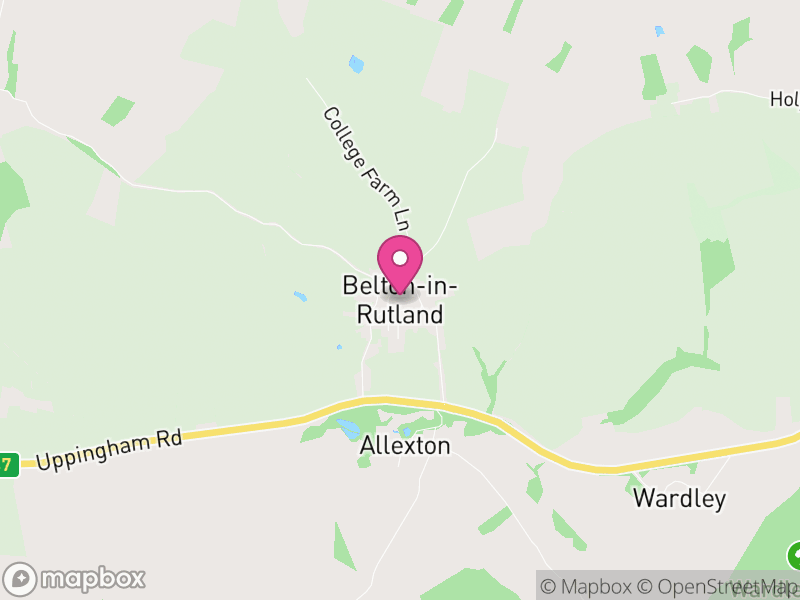 Map of Belton-in-Rutland, Rutland