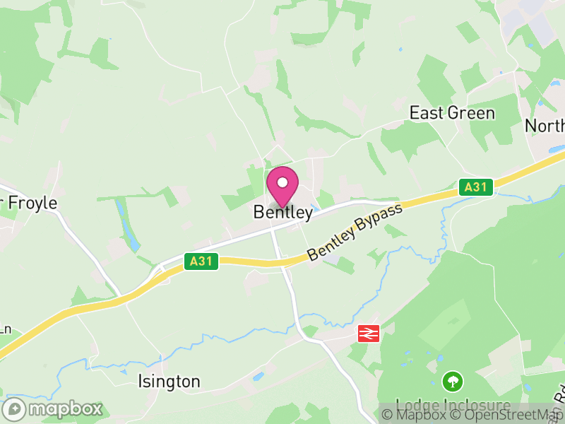 Map of Bentley, East Hampshire