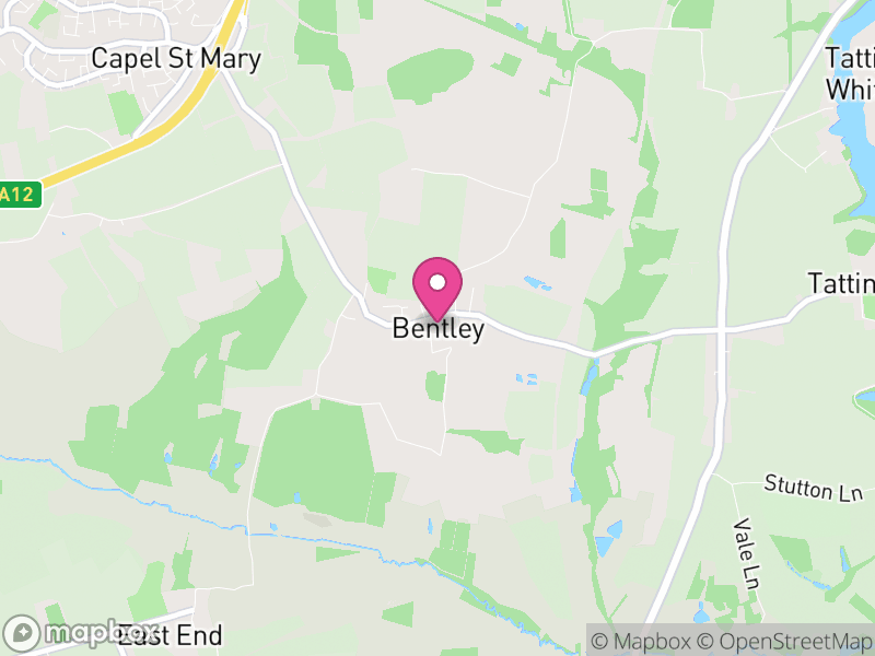 Map of Bentley, Babergh