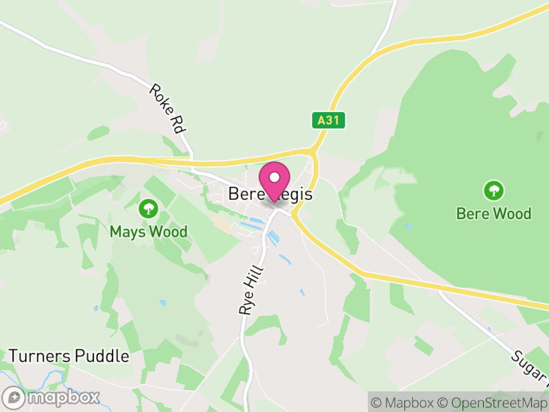 Map of Bere Regis, Dorset