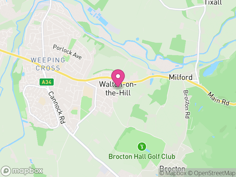 Map of Berkswich, Stafford