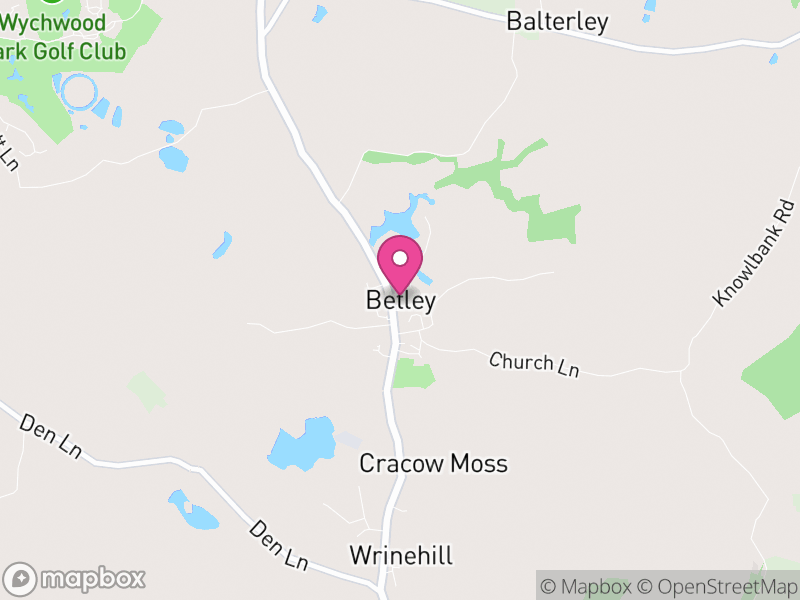 Map of Betley, Newcastle-under-Lyme