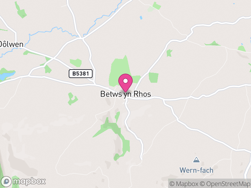 Map of Betws yn Rhos, Conwy