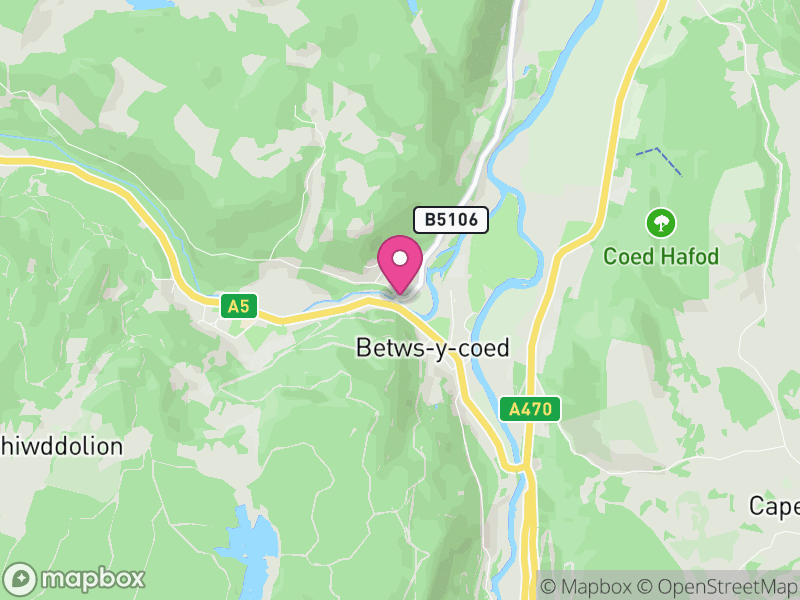 Map of Betws-Y-Coed
