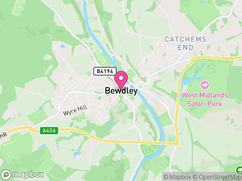 Map of Bewdley, Wyre Forest
