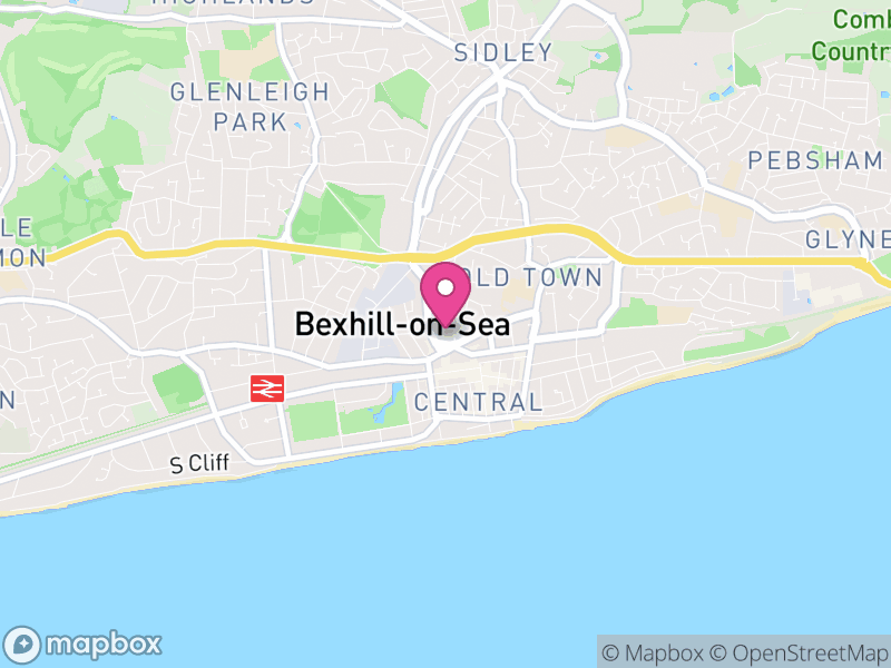 Map of Bexhill-on-Sea, Rother