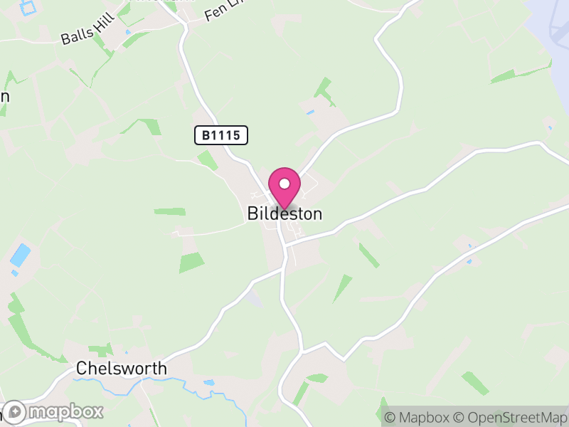 Map of Bildeston, Babergh