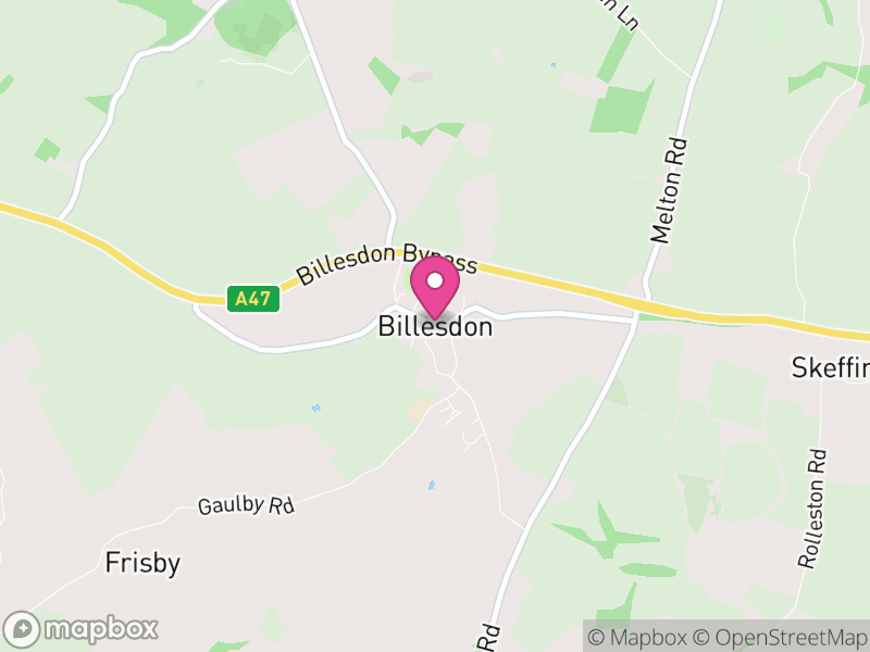 Map of Billesdon, Harborough