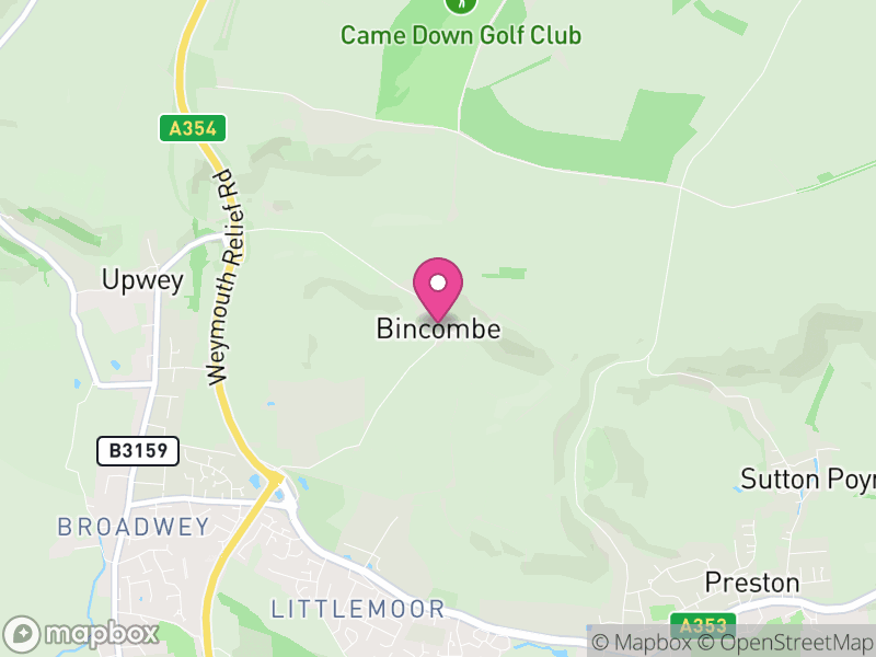 Map of Bincombe, Dorset