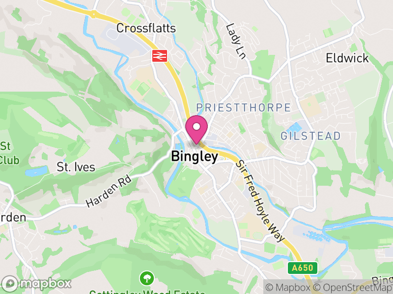 Map of Bingley, Bradford