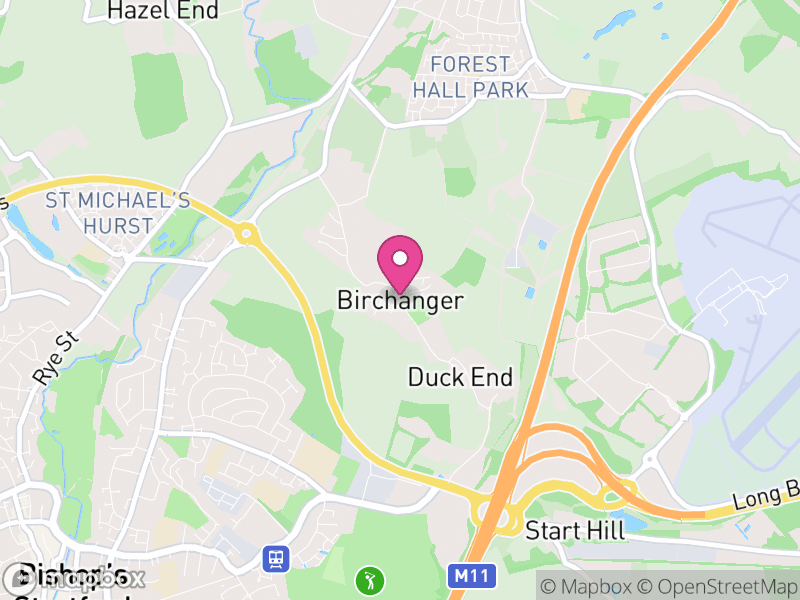 Map of Birchanger, Uttlesford