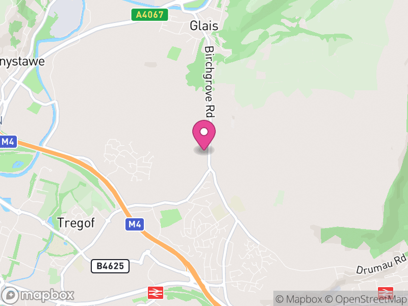 Map of Birchgrove, Swansea