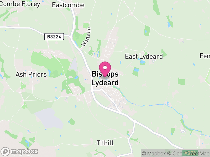 Map of Bishop's Lydeard, Somerset
