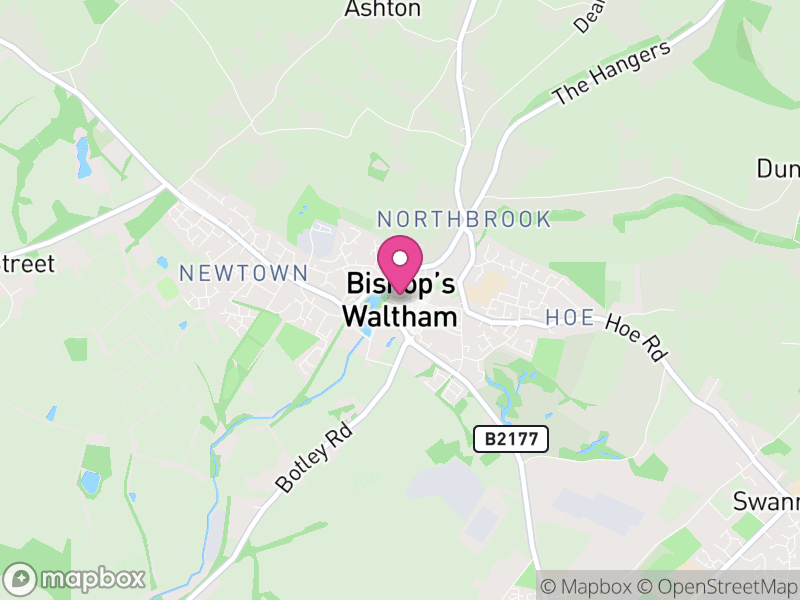 Map of Bishop's Waltham, Winchester