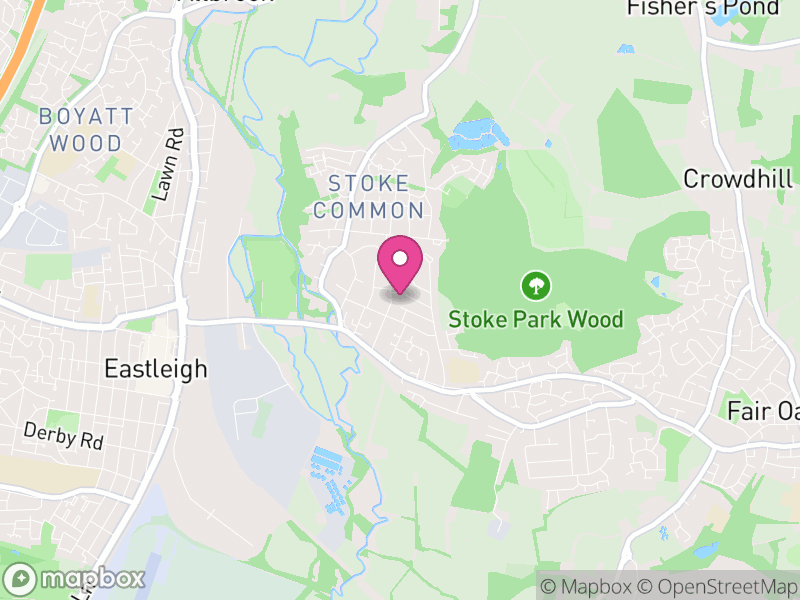 Map of Bishopstoke, Eastleigh