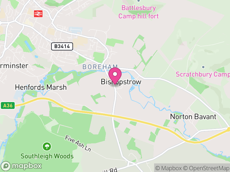 Map of Bishopstrow, Wiltshire