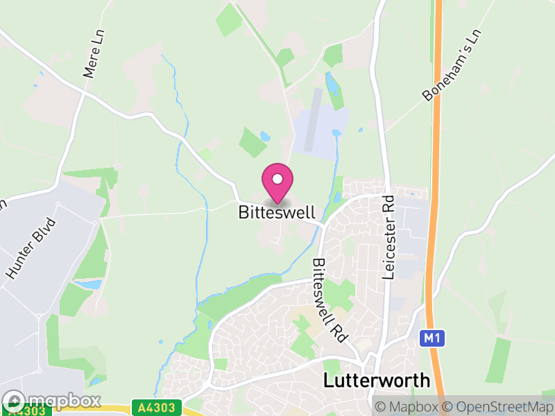 Map of Bitteswell with Bittesby, Harborough