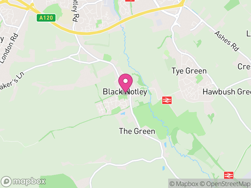 Map of Black Notley, Braintree