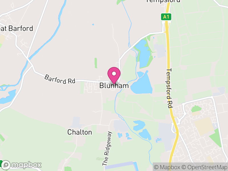 Map of Blunham, Central Bedfordshire