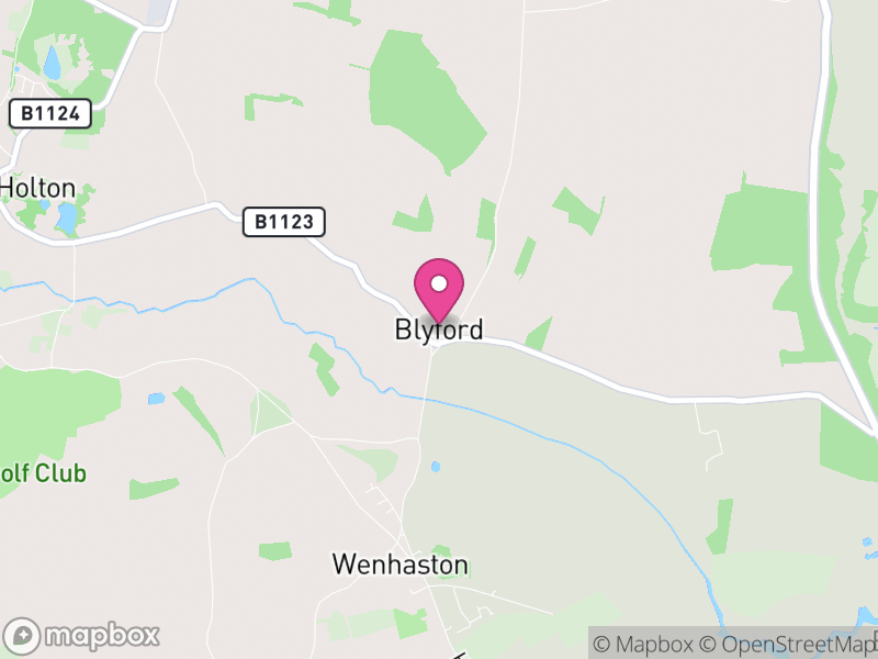 Map of Blyford, East Suffolk
