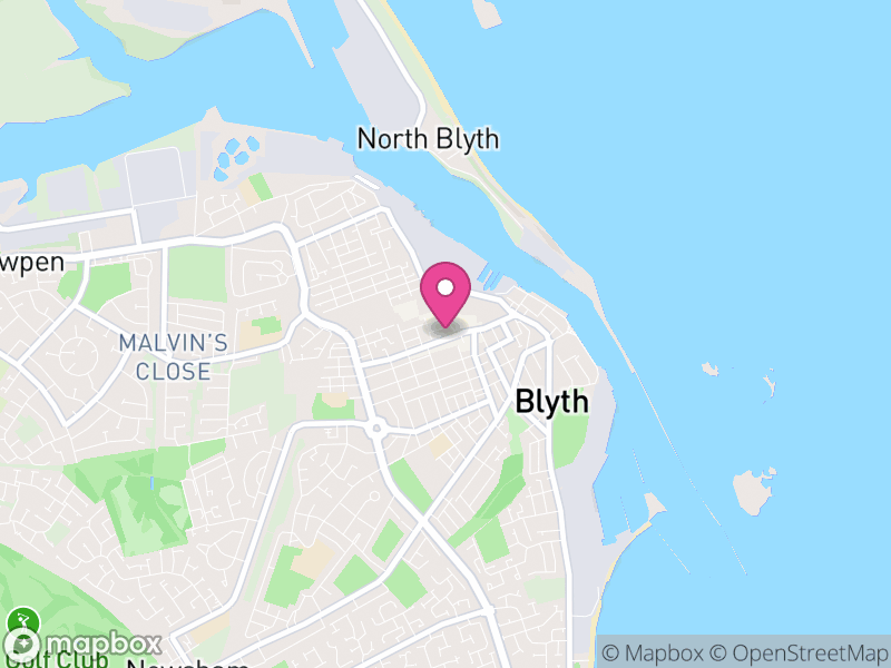 Map of Blyth, Northumberland