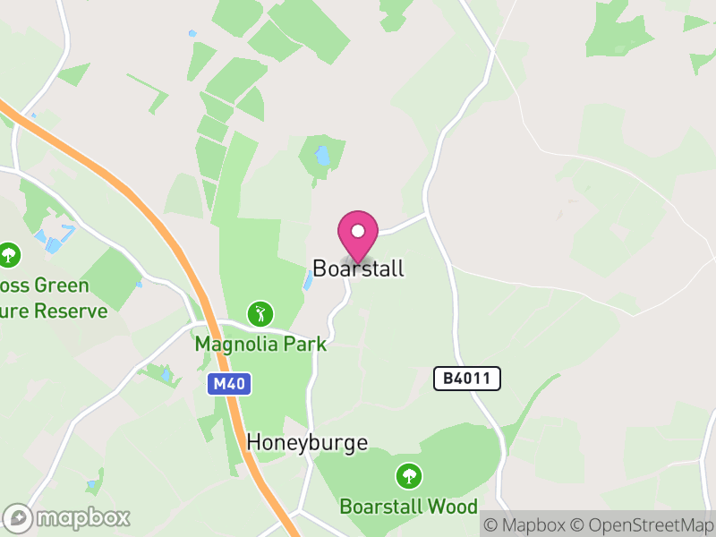 Map of Boarstall, Buckinghamshire