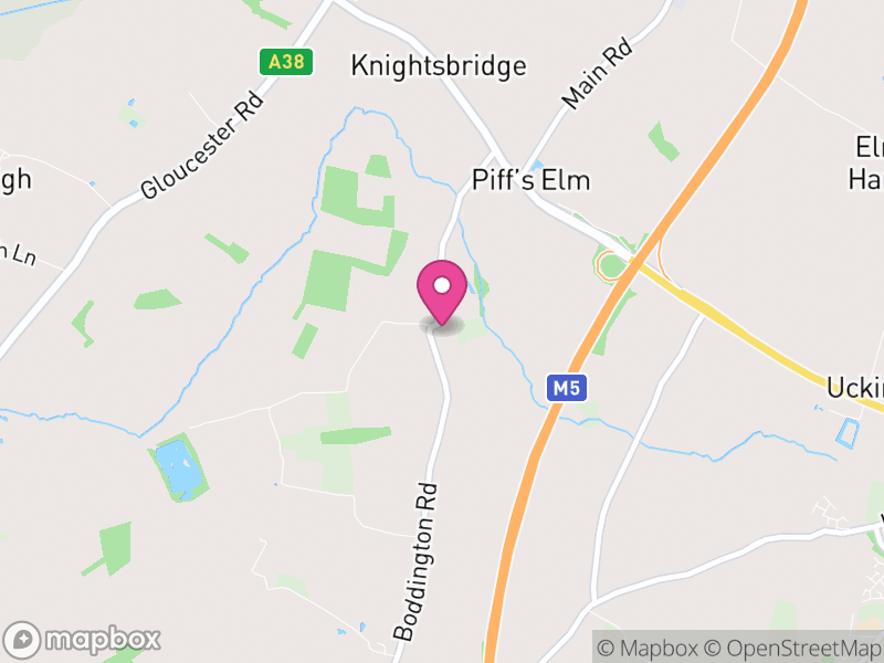 Map of Boddington, Tewkesbury