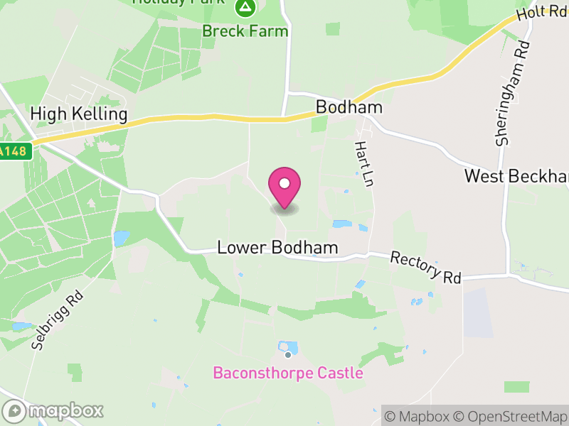 Map of Bodham, North Norfolk