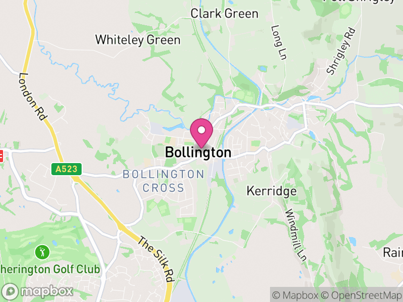 Map of Bollington, Cheshire East