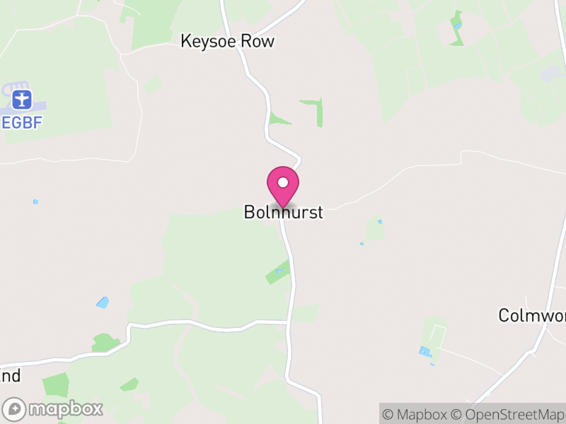 Map of Bolnhurst and Keysoe, Bedford