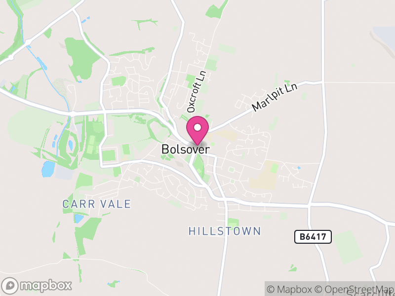 Map of Bolsover, Derbyshire