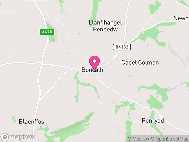 Map of Boncath, Pembrokeshire
