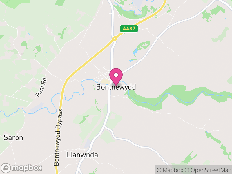 Map of Bontnewydd, Gwynedd