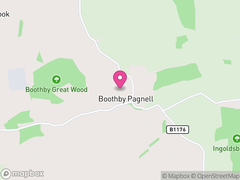 Map of Boothby Pagnell, South Kesteven