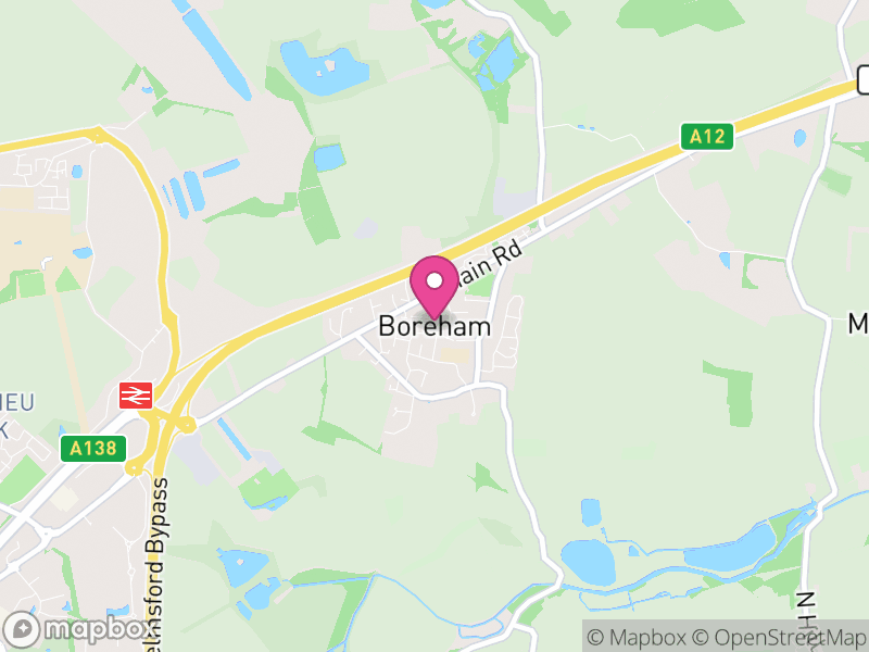 Map of Boreham, Chelmsford