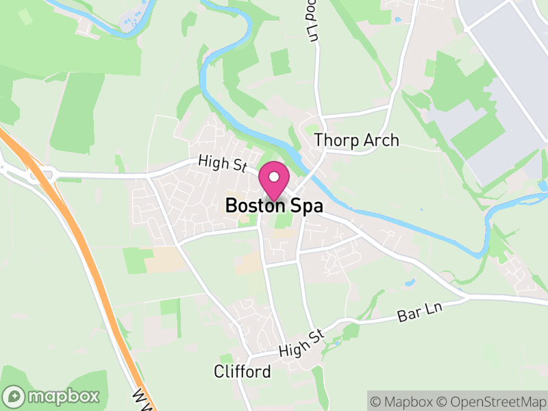 Map of Boston Spa, Leeds