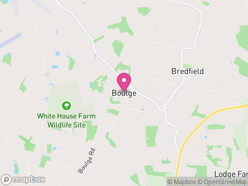 Map of Boulge, East Suffolk