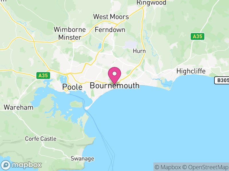 Map of Bournemouth, Christchurch and Poole