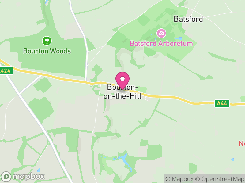 Map of Bourton-on-the-Hill, Cotswold