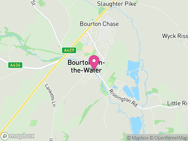 Map of Bourton-on-the-Water, Cotswold