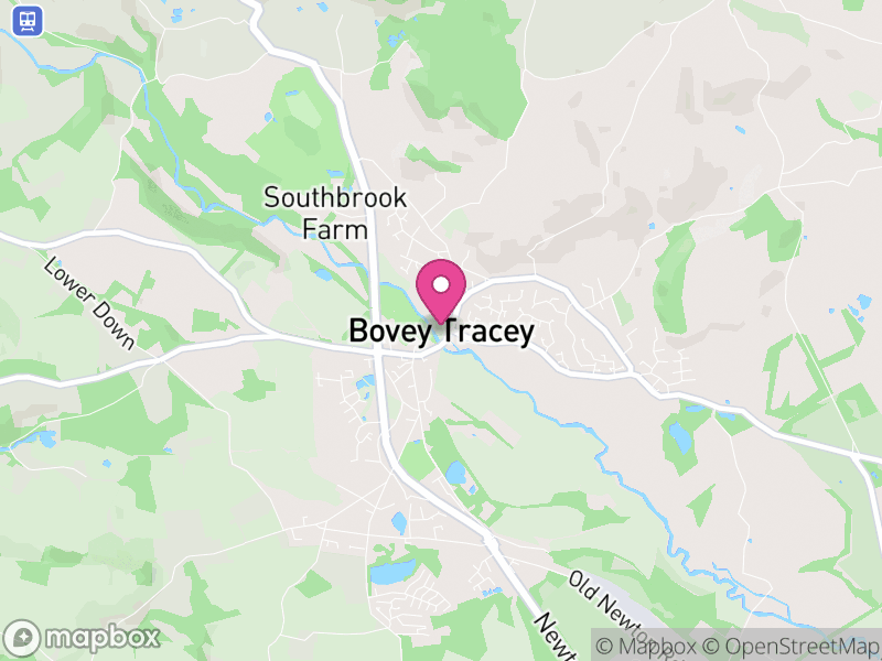 Map of Bovey Tracey, Teignbridge