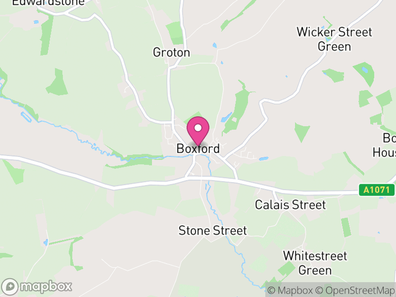 Map of Boxford, Babergh