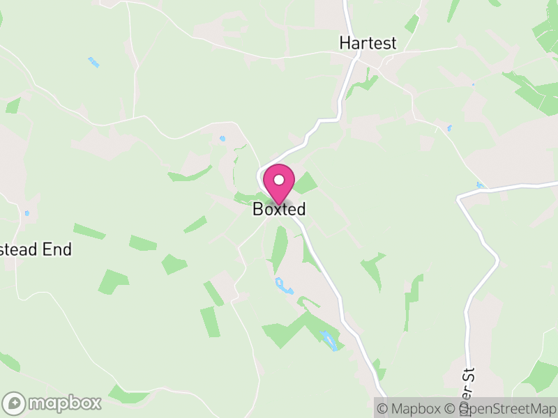 Map of Boxted, Babergh