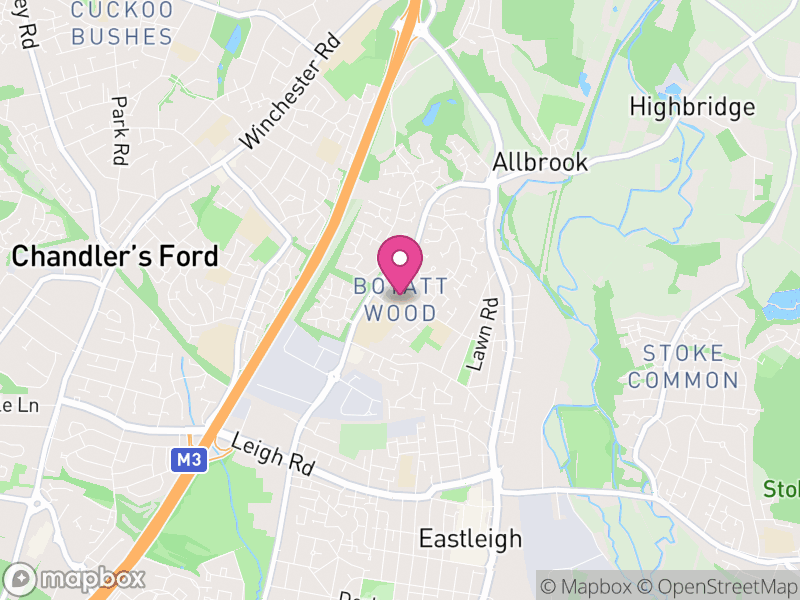 Map of Boyatt Wood, Eastleigh