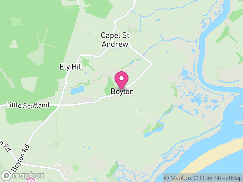 Map of Boyton, East Suffolk