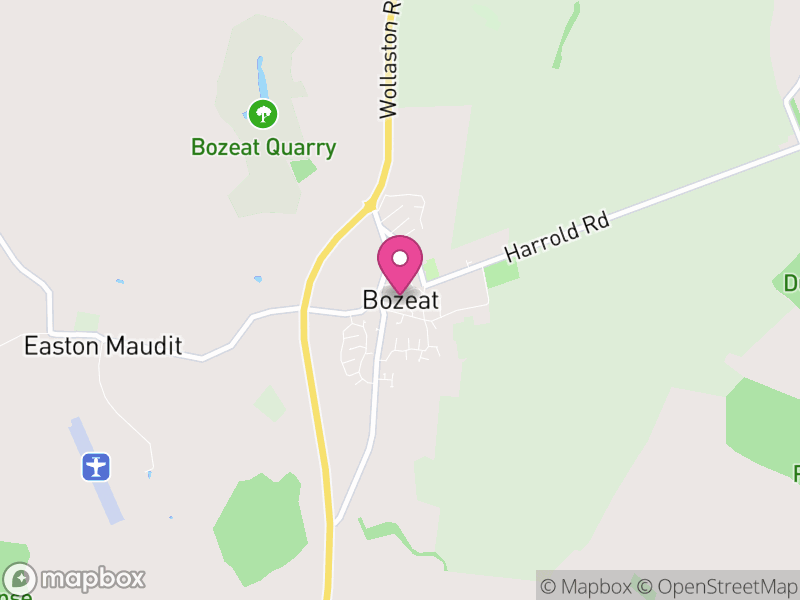 Map of Bozeat, North Northamptonshire