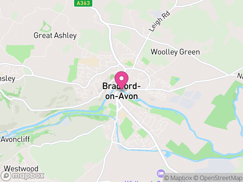 Map of Bradford-on-Avon, Wiltshire