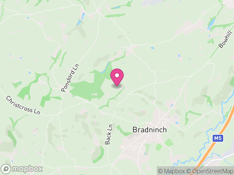 Map of Bradninch, Mid Devon