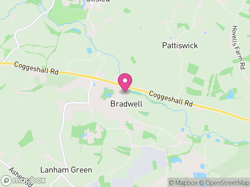 Map of Bradwell, Braintree