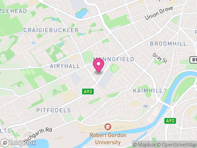 Map of Braeside and Mannofield, Aberdeen